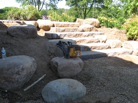 rock steps, rock path, walkway