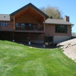 landscape, design, walkout basement entry