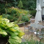 Large, dense plantings provide a private space