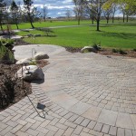 Series of arranged paver areas