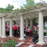 Entertaining under the pergola